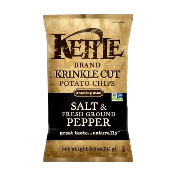 Kettle Krinkle Cut Potato Chips Salt & Pepper 2ozBag